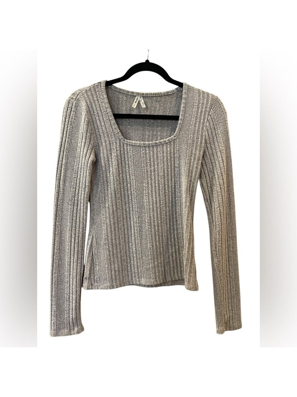 Mudd Women’s Ribbed Long Sleeve Gray Pullover Sweater Lightweight Size: Small